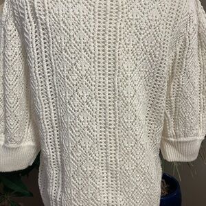 Tahari Textured Cream Sweater